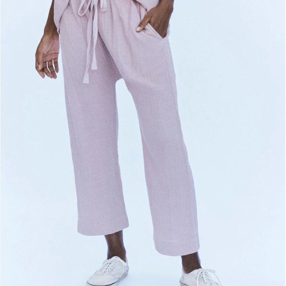 The Great Loose Gauze Pants in Soft Lilac Pink - Picture 3 of 3
